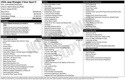 2026 Jeep Wrangler Sport S
