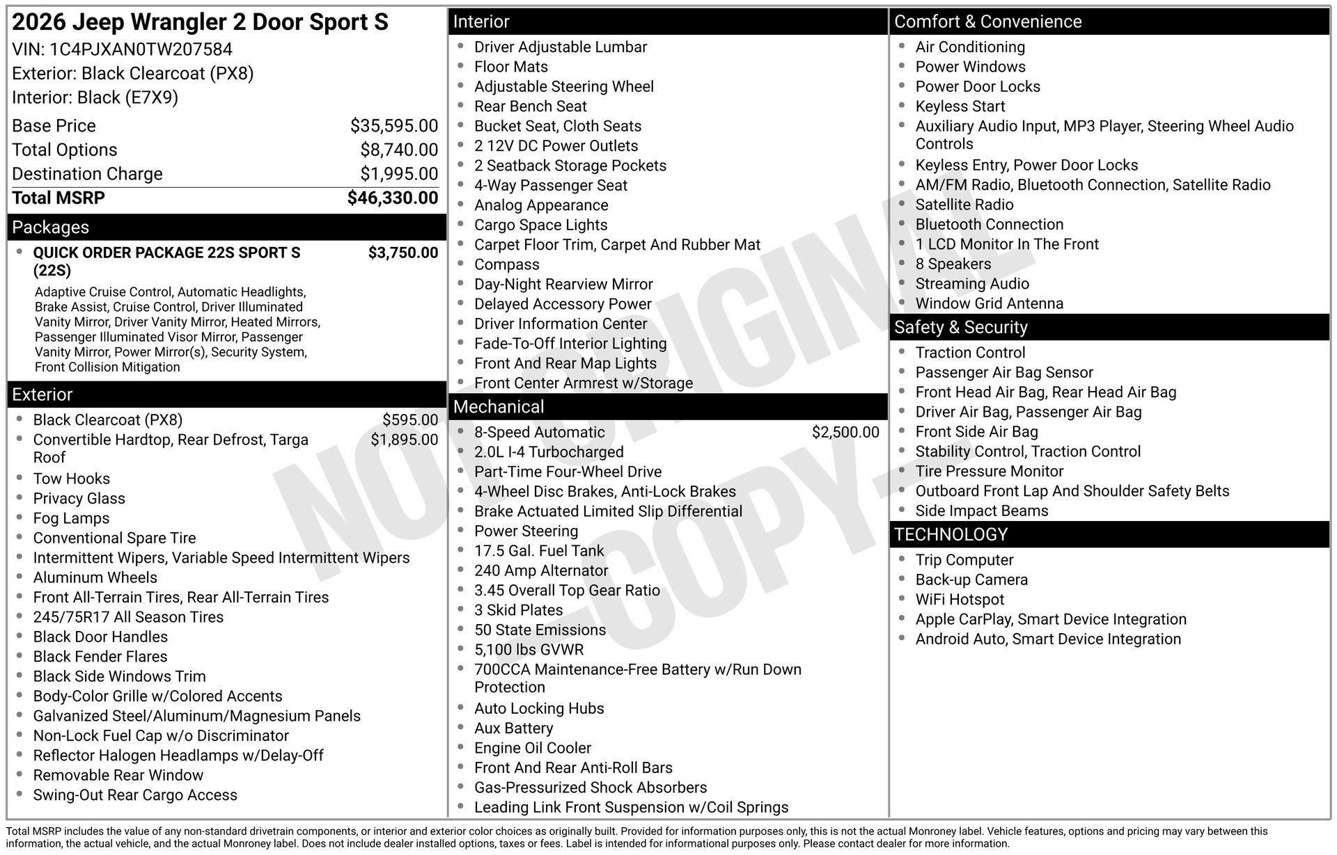 2026 Jeep Wrangler Sport S