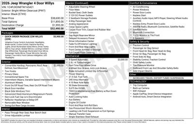 2026 Jeep Wrangler Willys