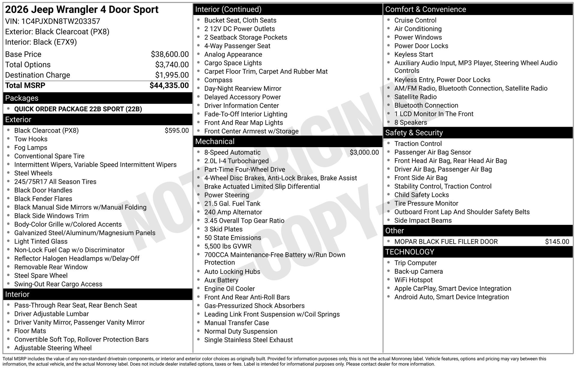 2026 Jeep Wrangler Sport