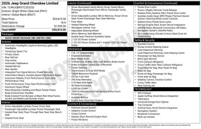 2026 Jeep Grand Cherokee Limited