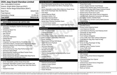 2026 Jeep Grand Cherokee Limited