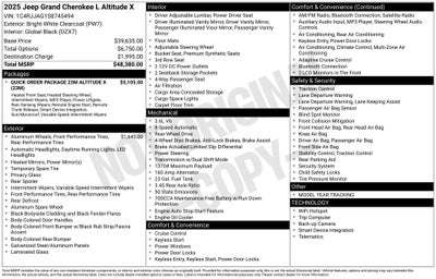 2025 Jeep Grand Cherokee L Altitude X