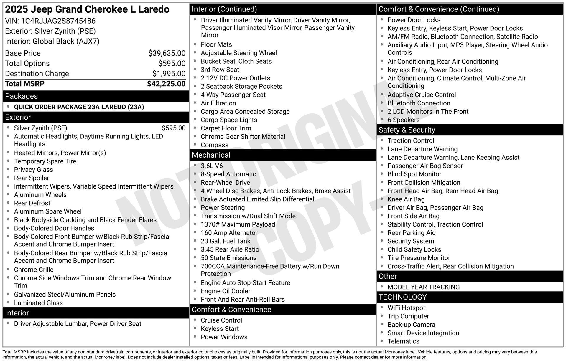 2025 Jeep Grand Cherokee L Laredo
