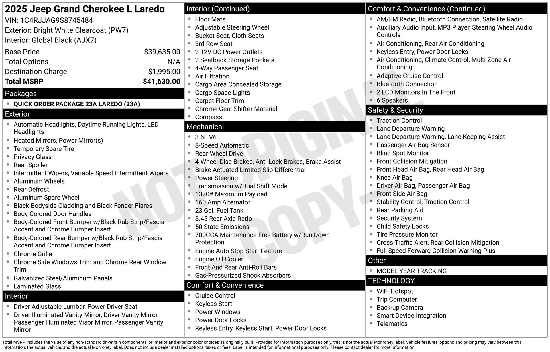 2025 Jeep Grand Cherokee L Laredo