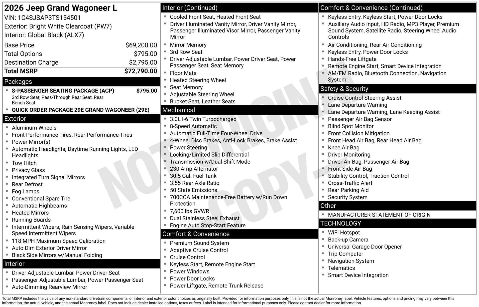 2026 Jeep Grand Wagoneer L 4x4