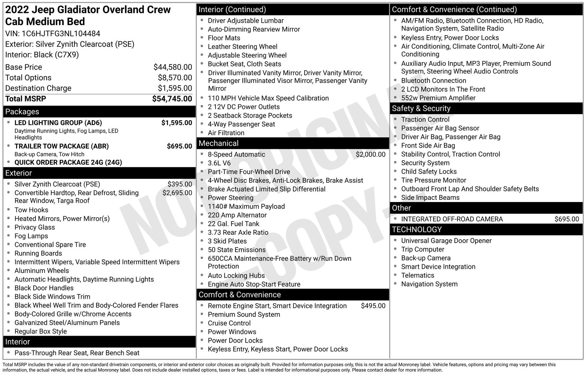 2022 Jeep Gladiator Overland