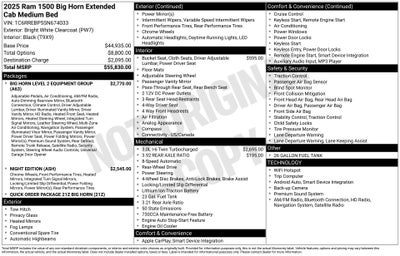 2025 RAM 1500 Big Horn/Lone Star