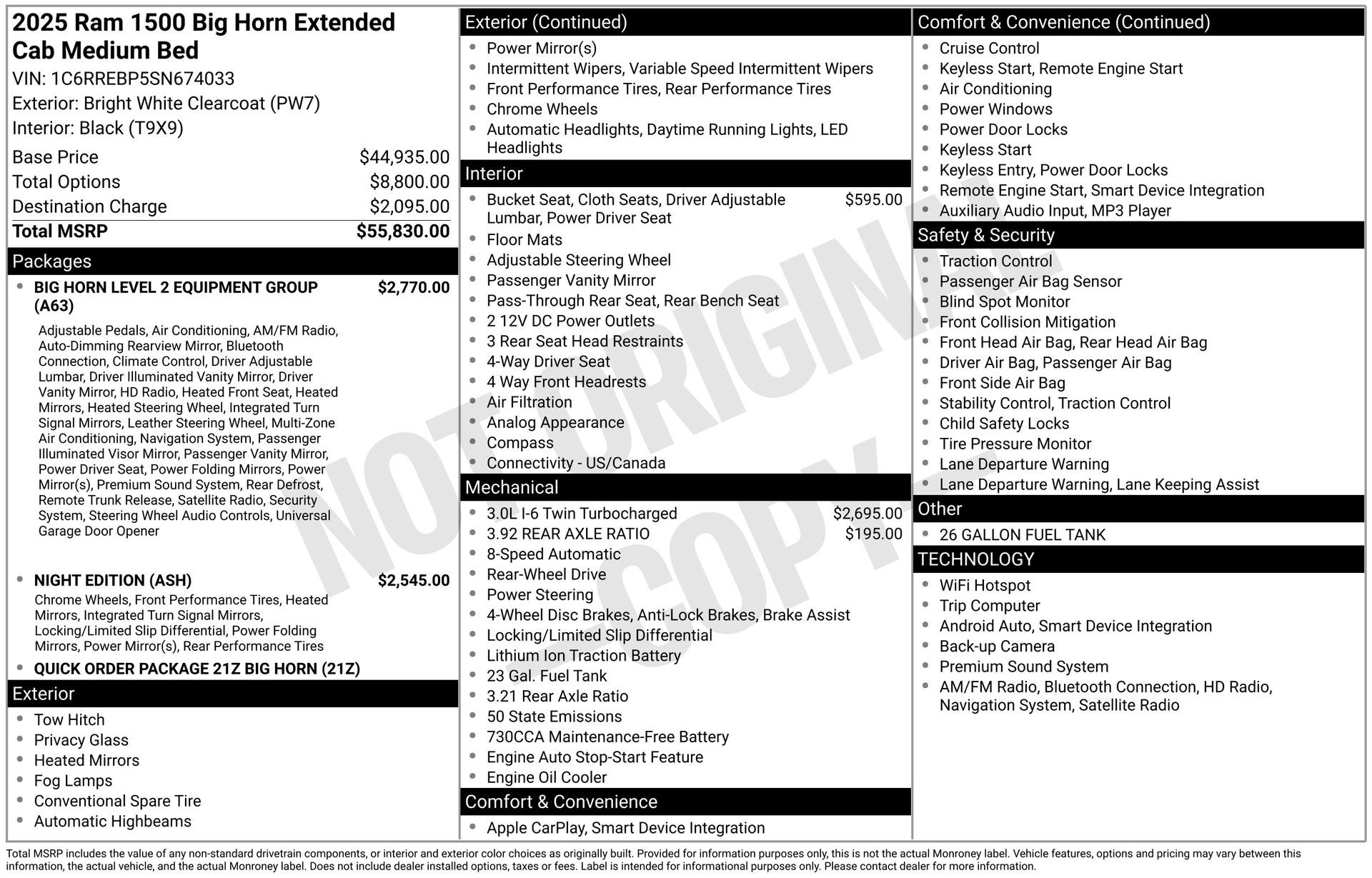 2025 RAM 1500 Big Horn/Lone Star