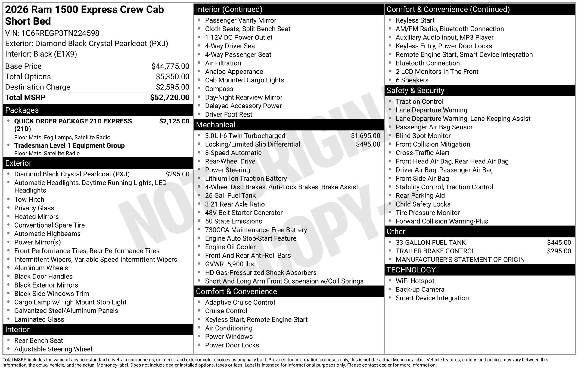 2026 RAM 1500 Express