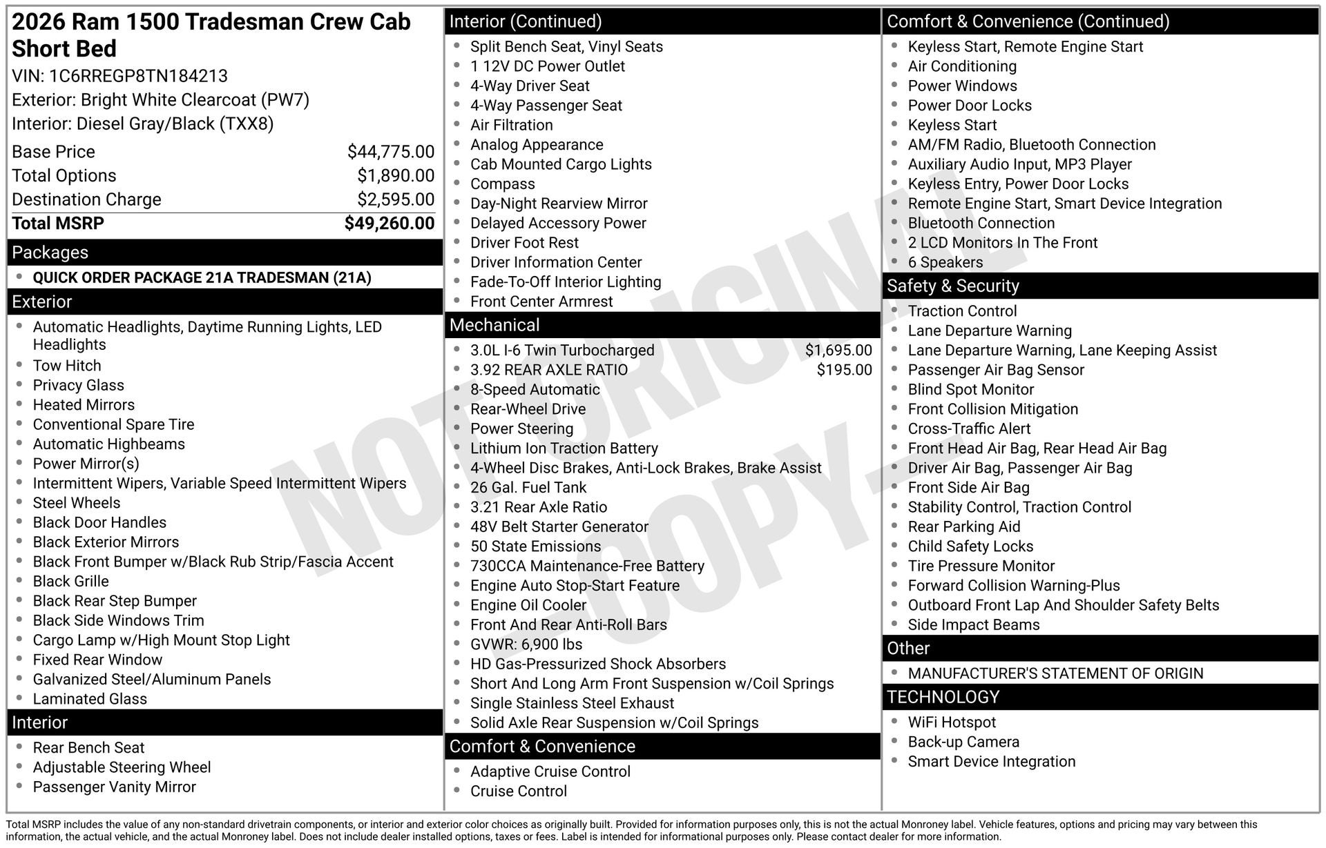 2026 RAM 1500 Tradesman