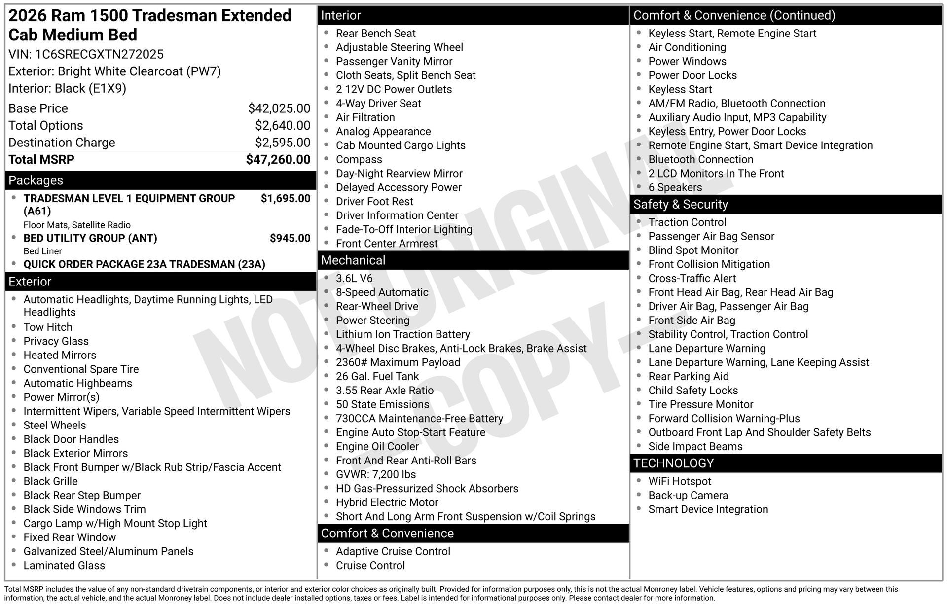 2026 RAM 1500 Tradesman