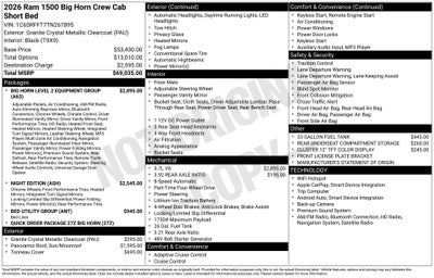 2026 RAM 1500 DC-650 FOX FACTORY DC-650 FOX FACTORY