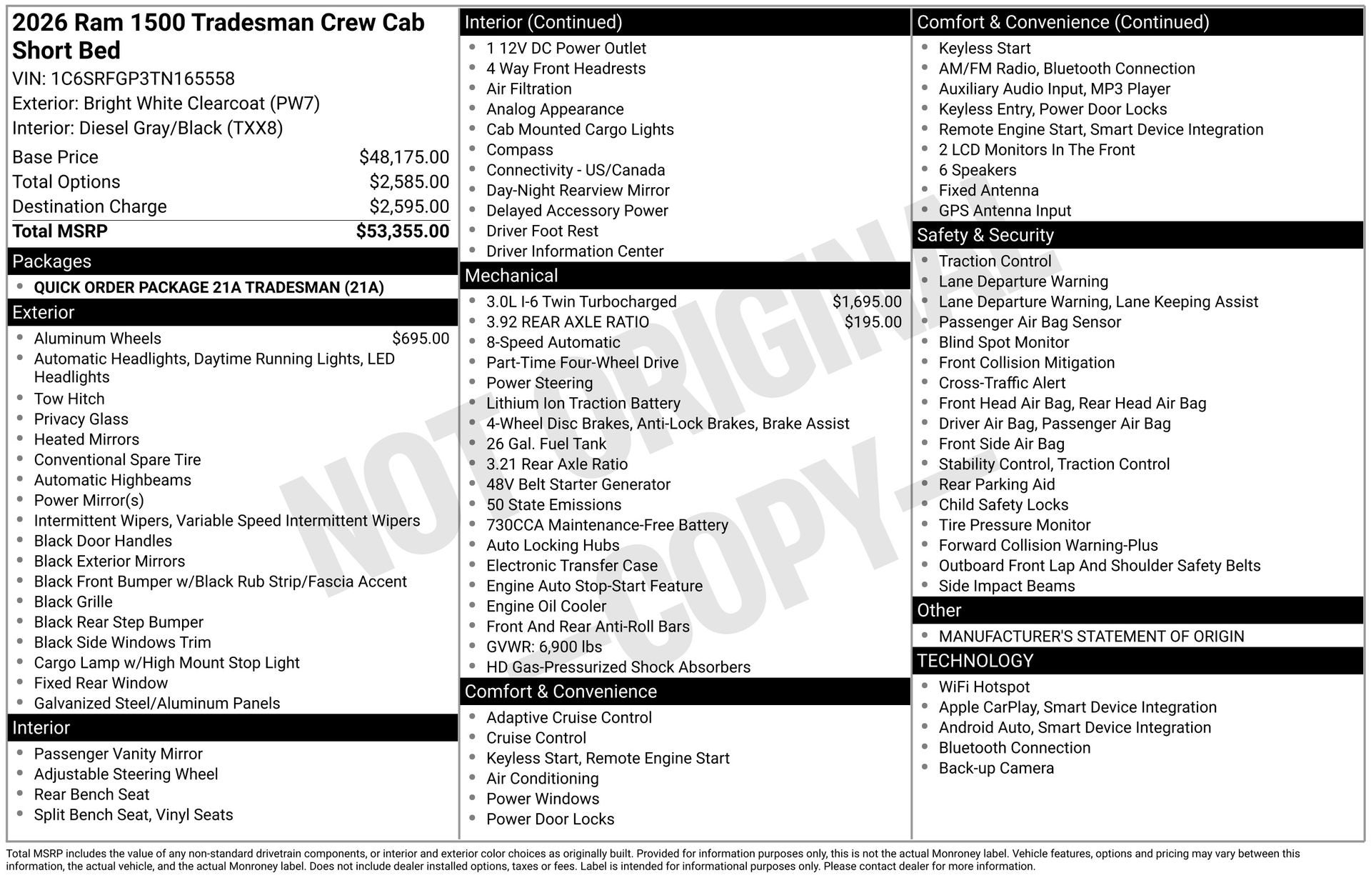 2026 RAM 1500 Tradesman