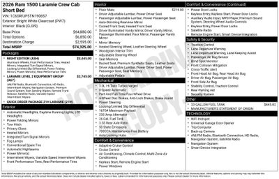 2026 RAM 1500 Laramie