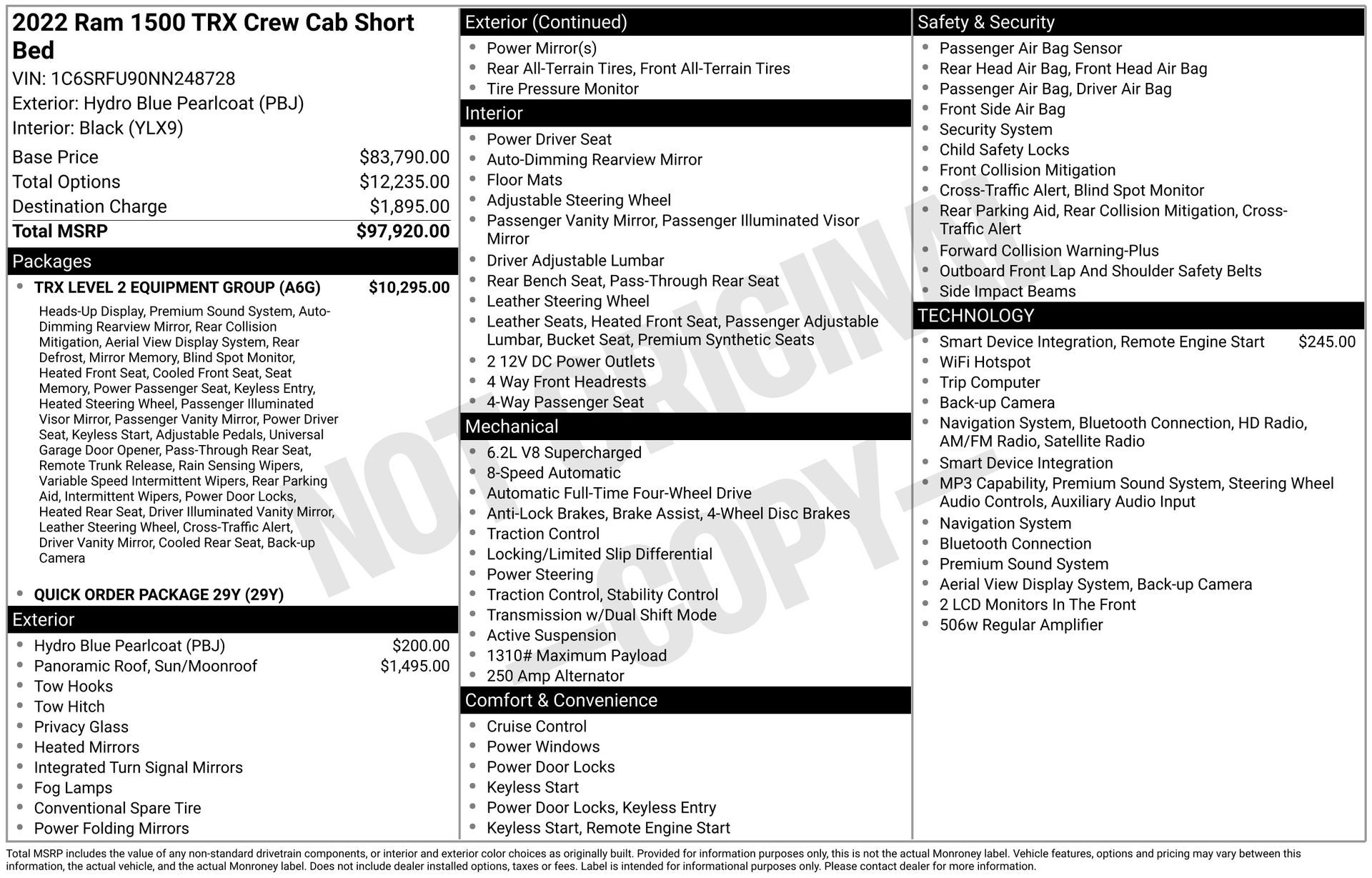 2022 RAM 1500 TRX