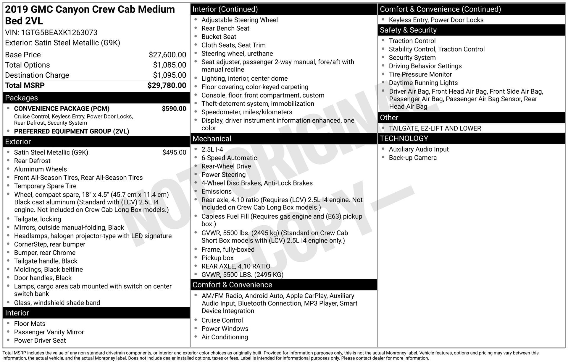 2019 GMC Canyon Base