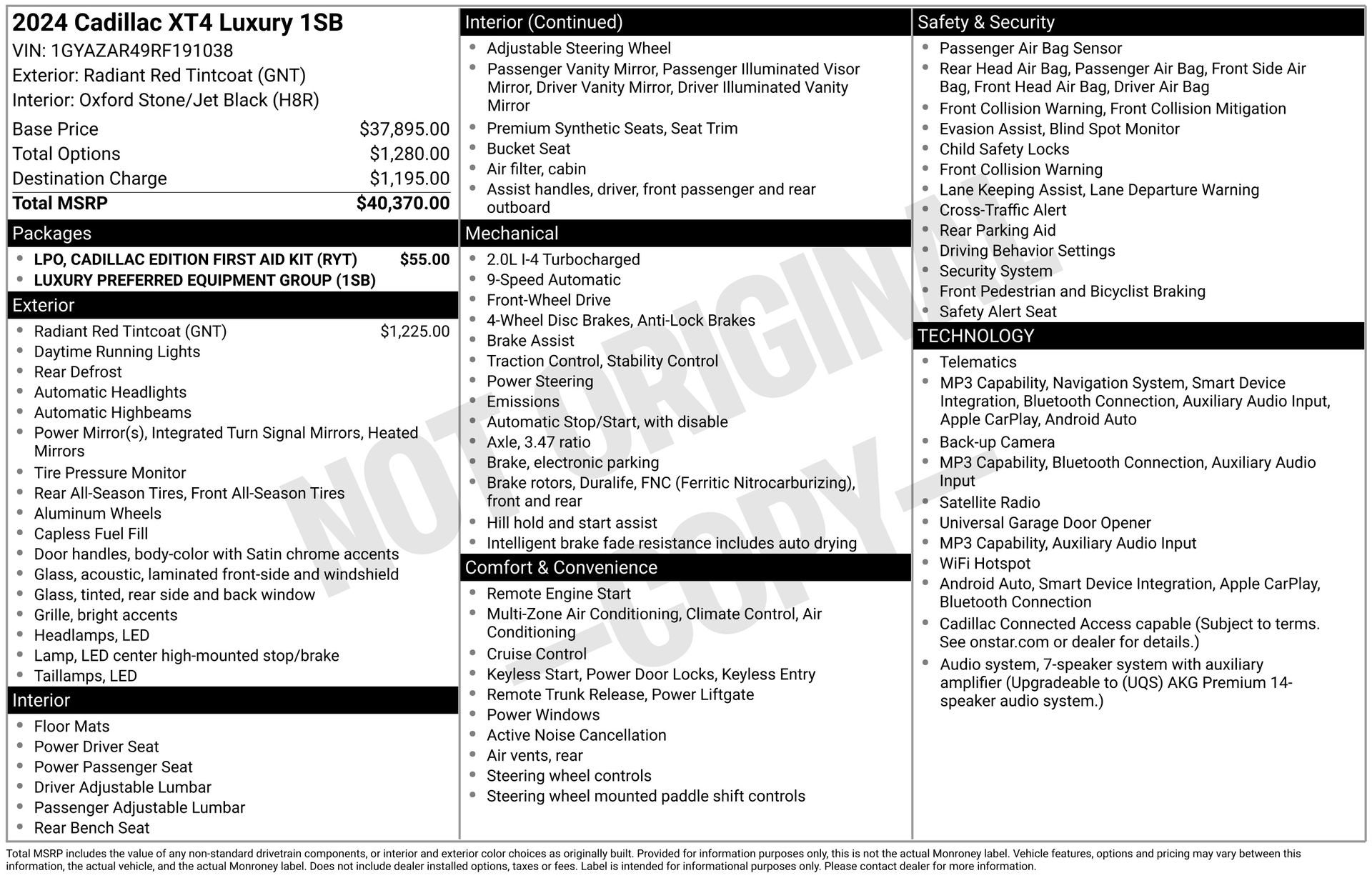 2024 Cadillac XT4 Luxury