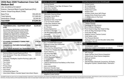 2026 RAM 2500 Tradesman