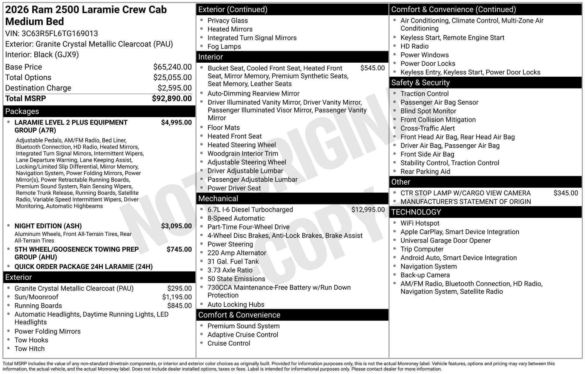 2026 RAM 2500 Laramie