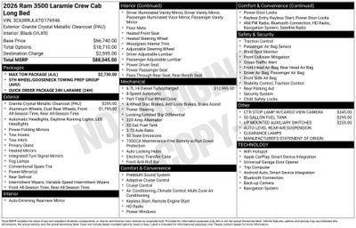 2026 RAM 3500 Laramie