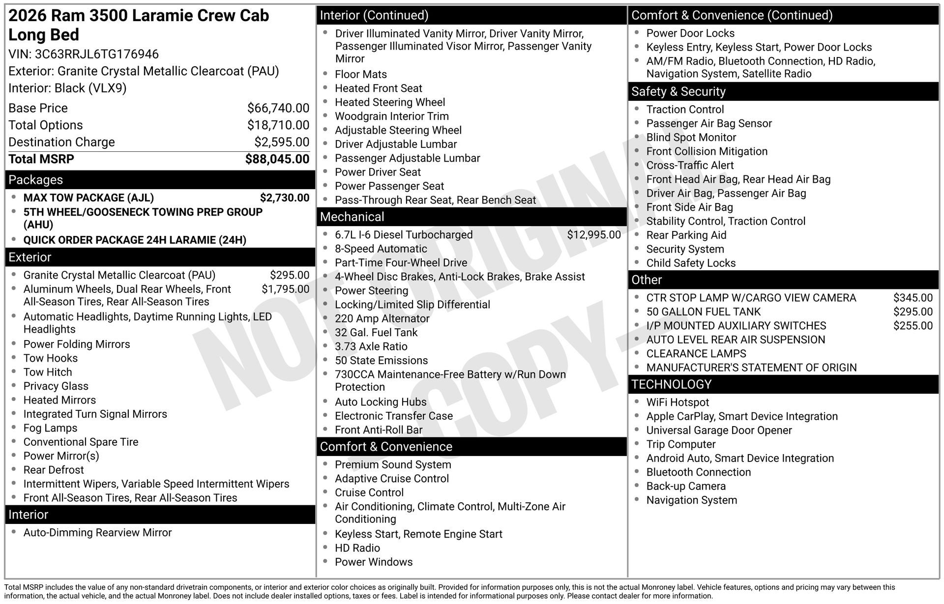 2026 RAM 3500 Laramie
