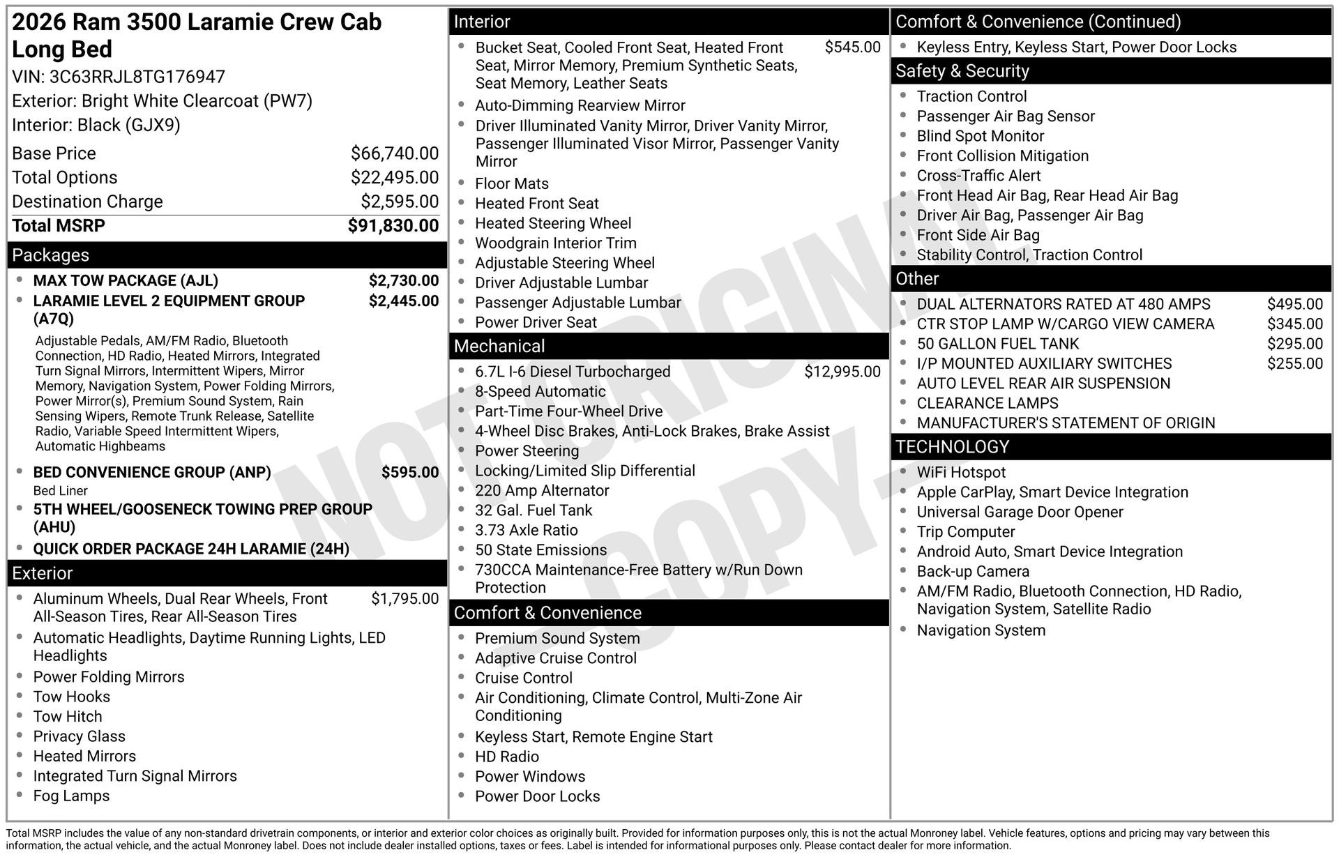 2026 RAM 3500 Laramie