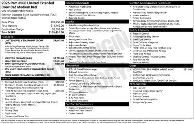 2026 RAM 3500 Limited