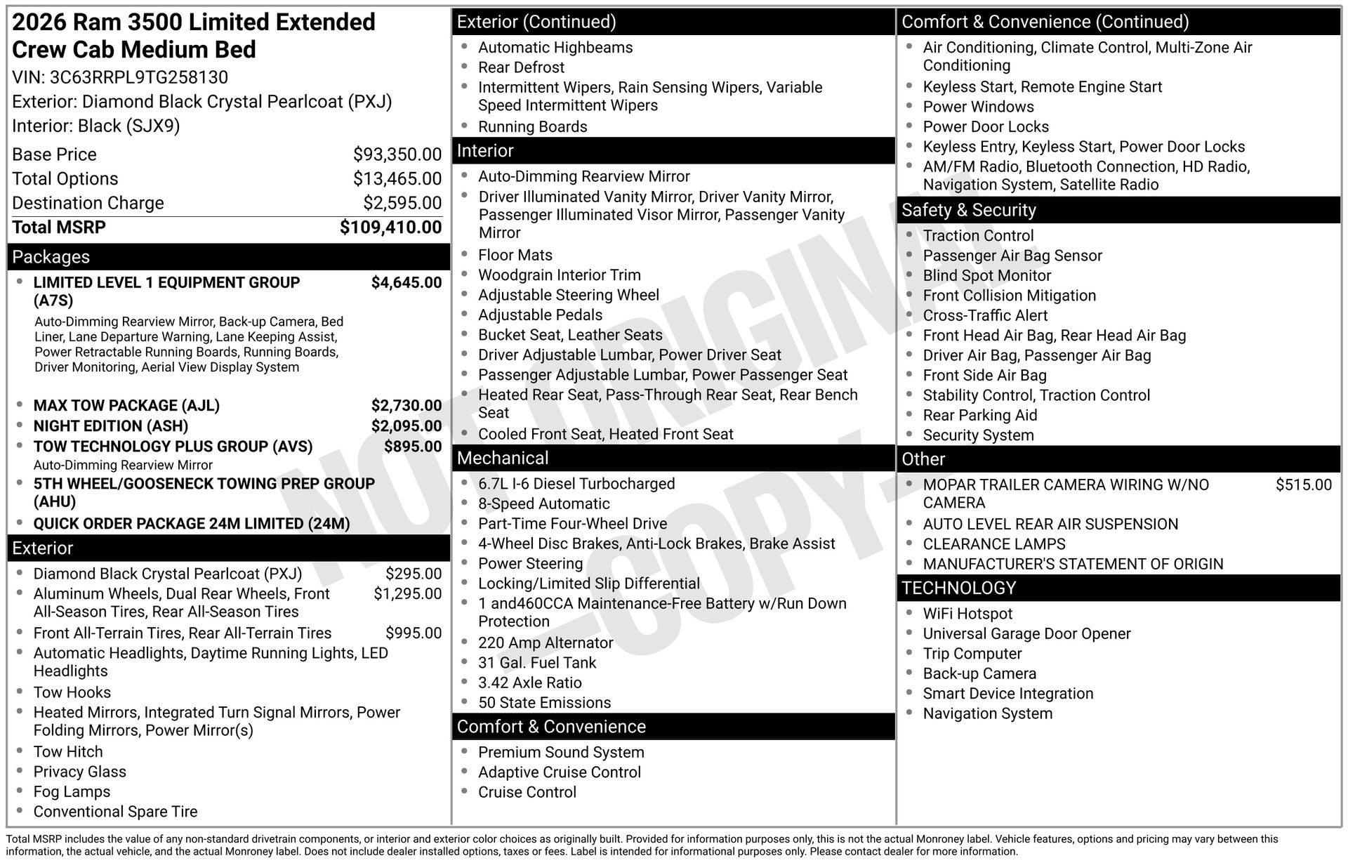 2026 RAM 3500 Limited