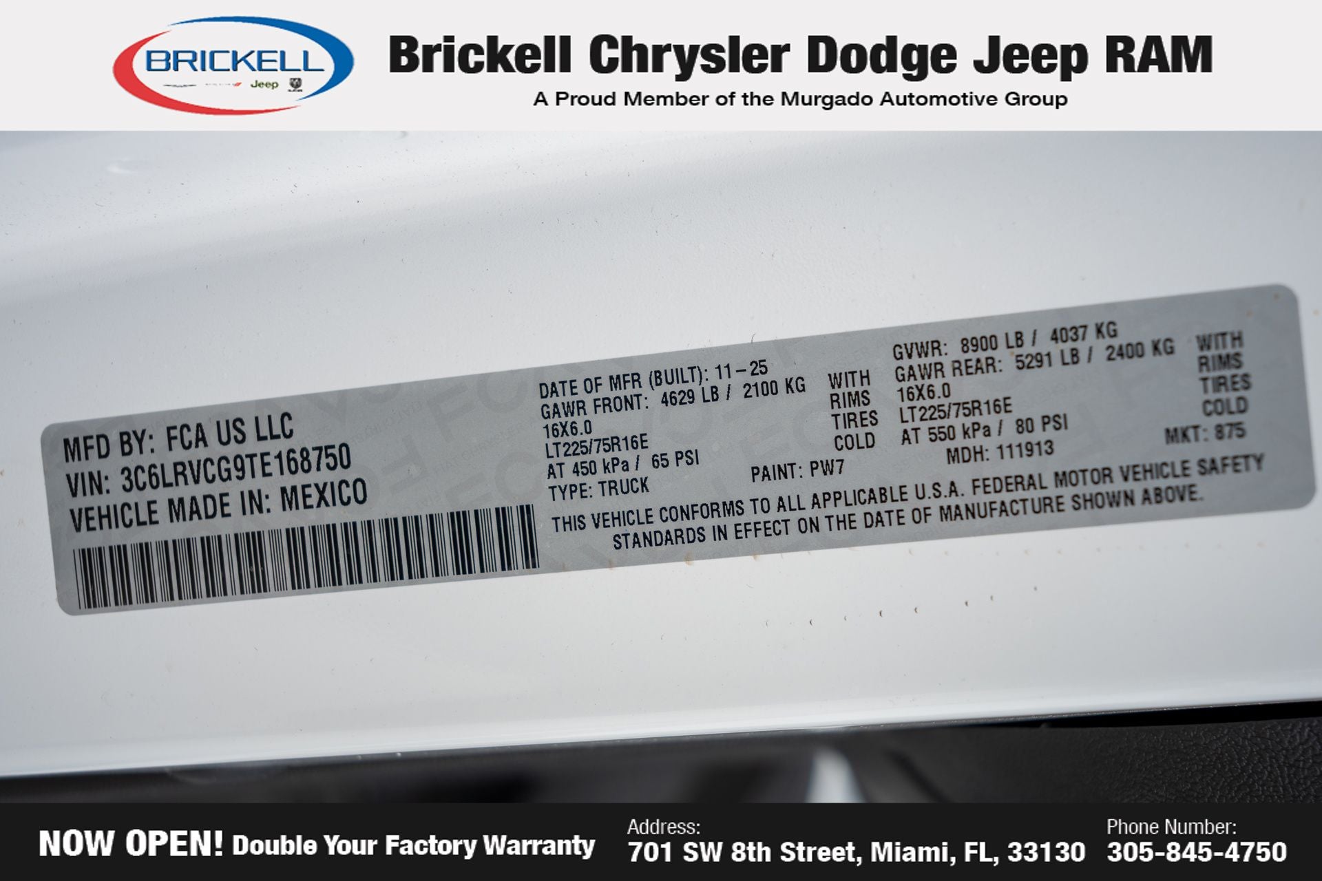 2026 RAM ProMaster 2500 High Roof