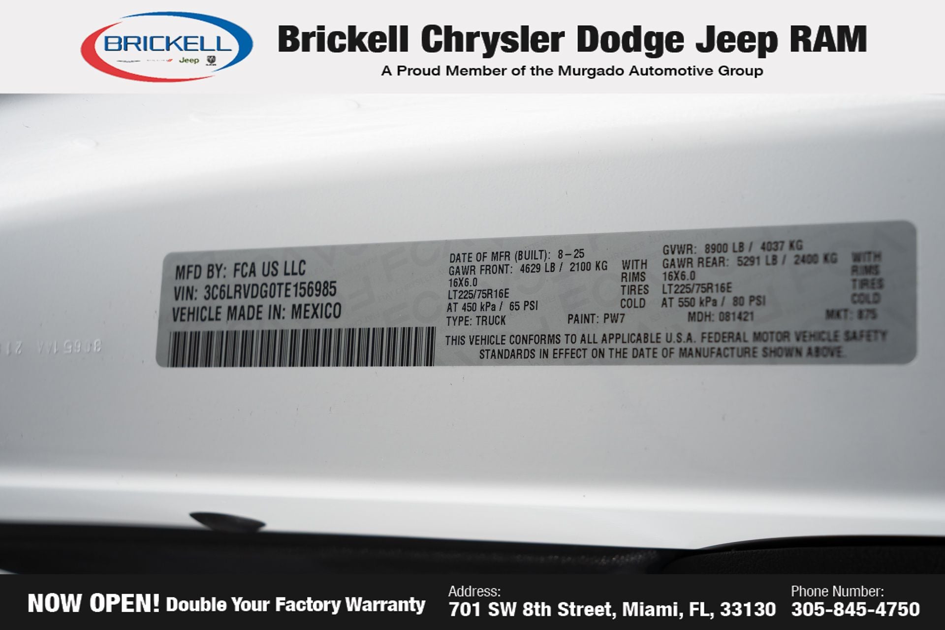 2026 RAM ProMaster 2500 High Roof