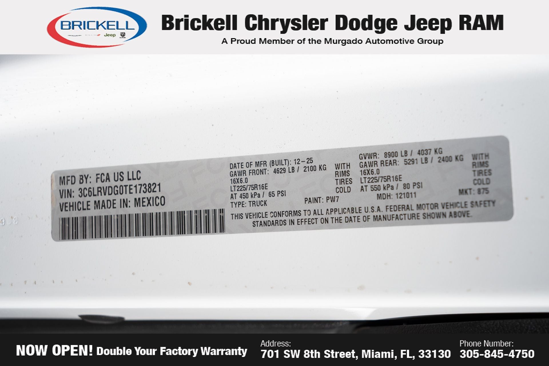 2026 RAM ProMaster 2500 High Roof