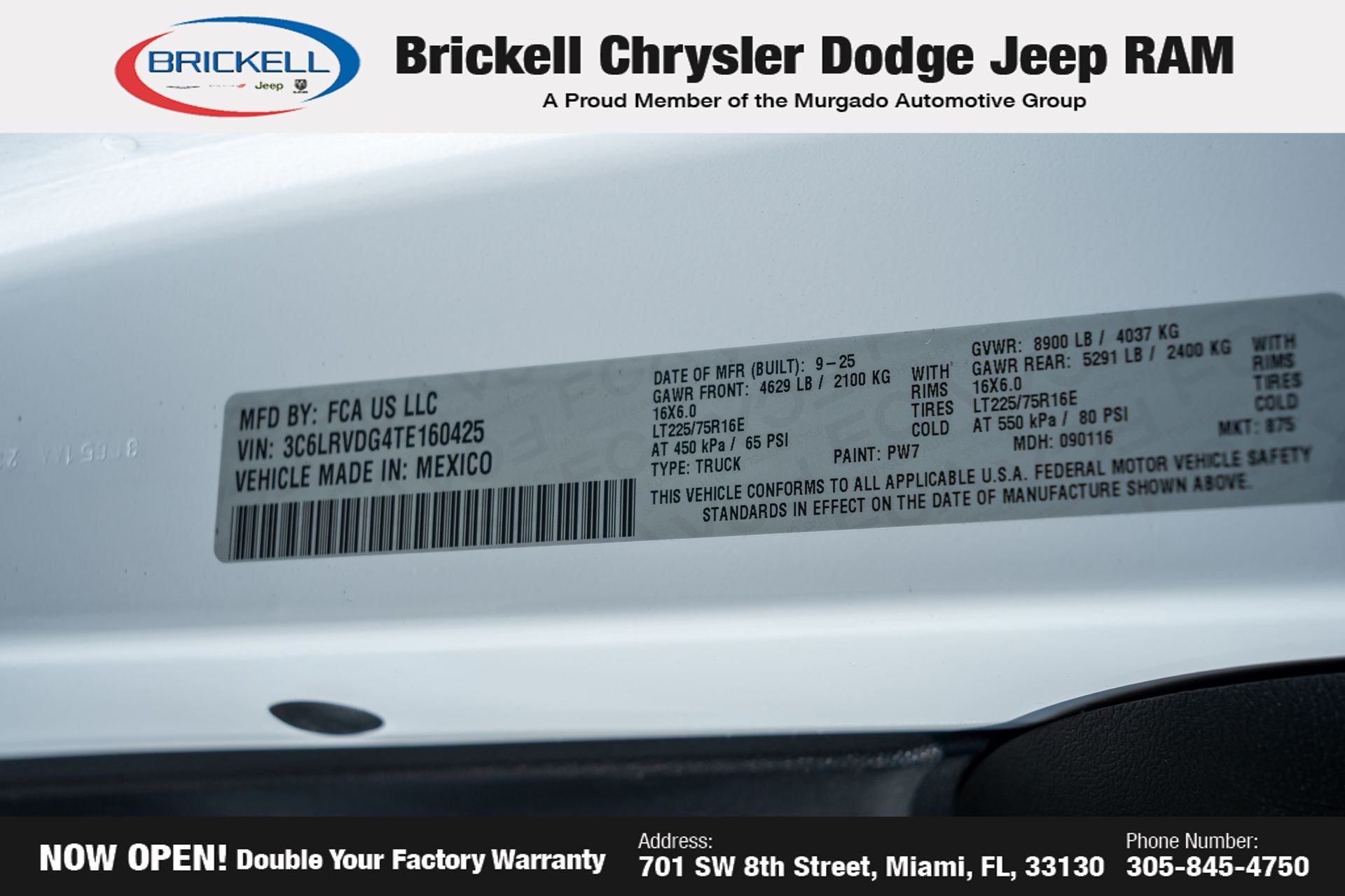 2026 RAM ProMaster 2500 High Roof