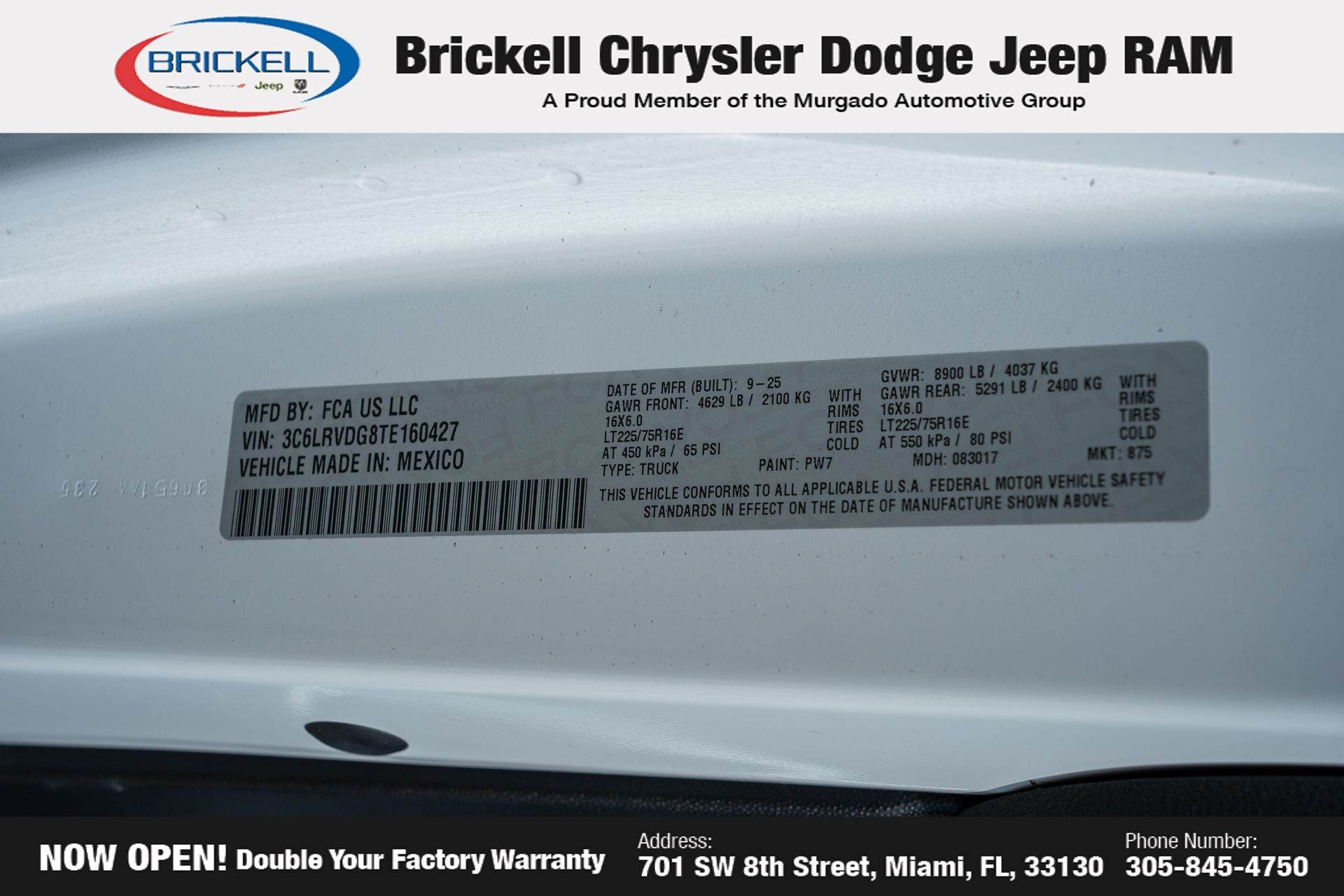 2026 RAM ProMaster 2500 High Roof