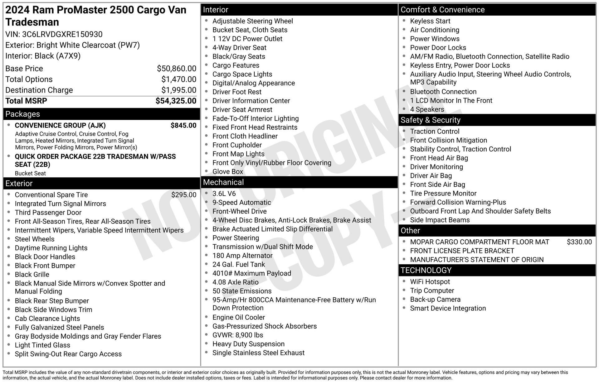 2024 RAM ProMaster 2500 High Roof