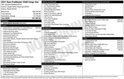 2021 RAM ProMaster 2500 Base