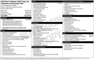 2026 RAM ProMaster 3500 High Roof