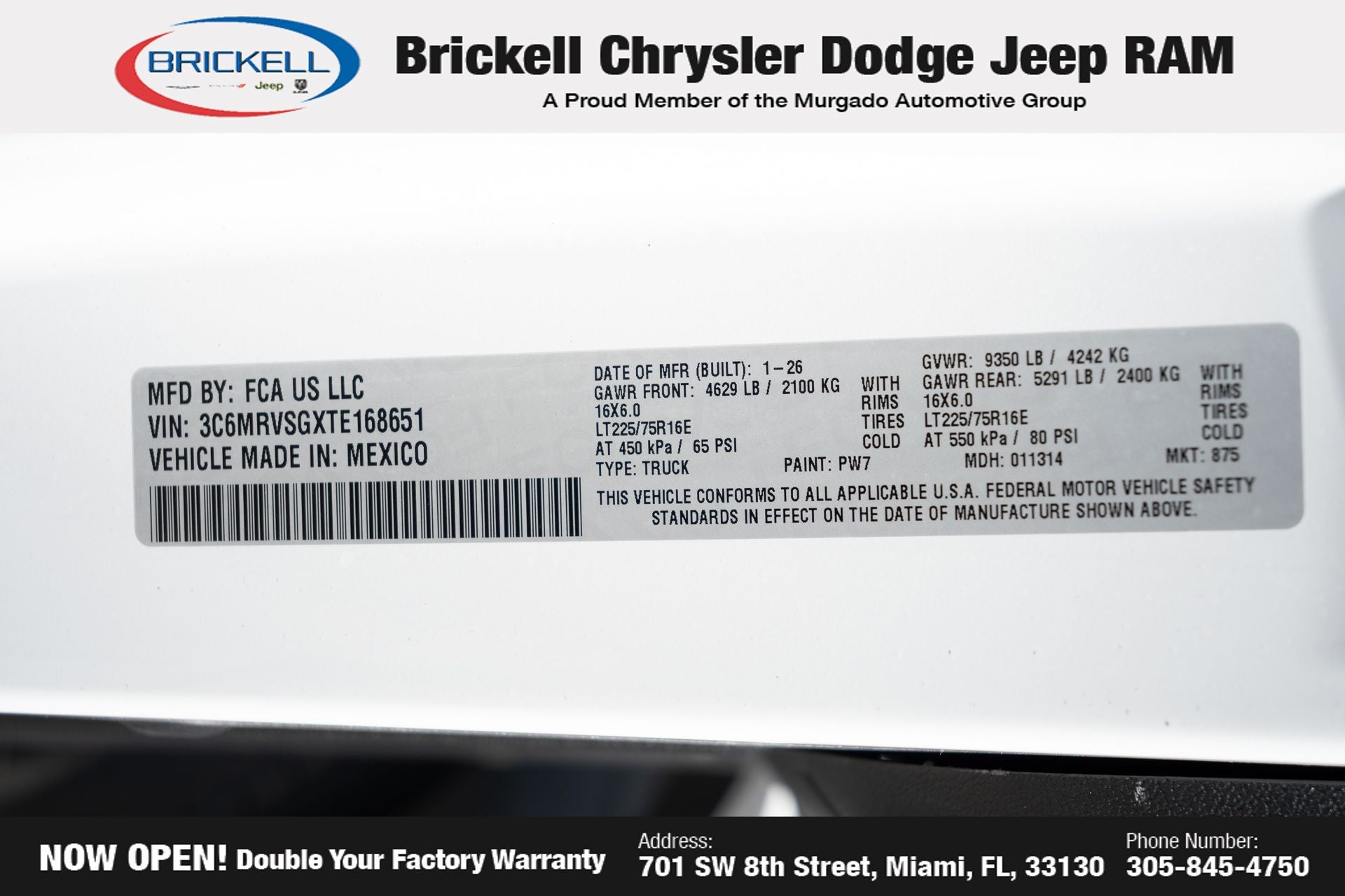 2026 RAM ProMaster 3500 Super High Roof