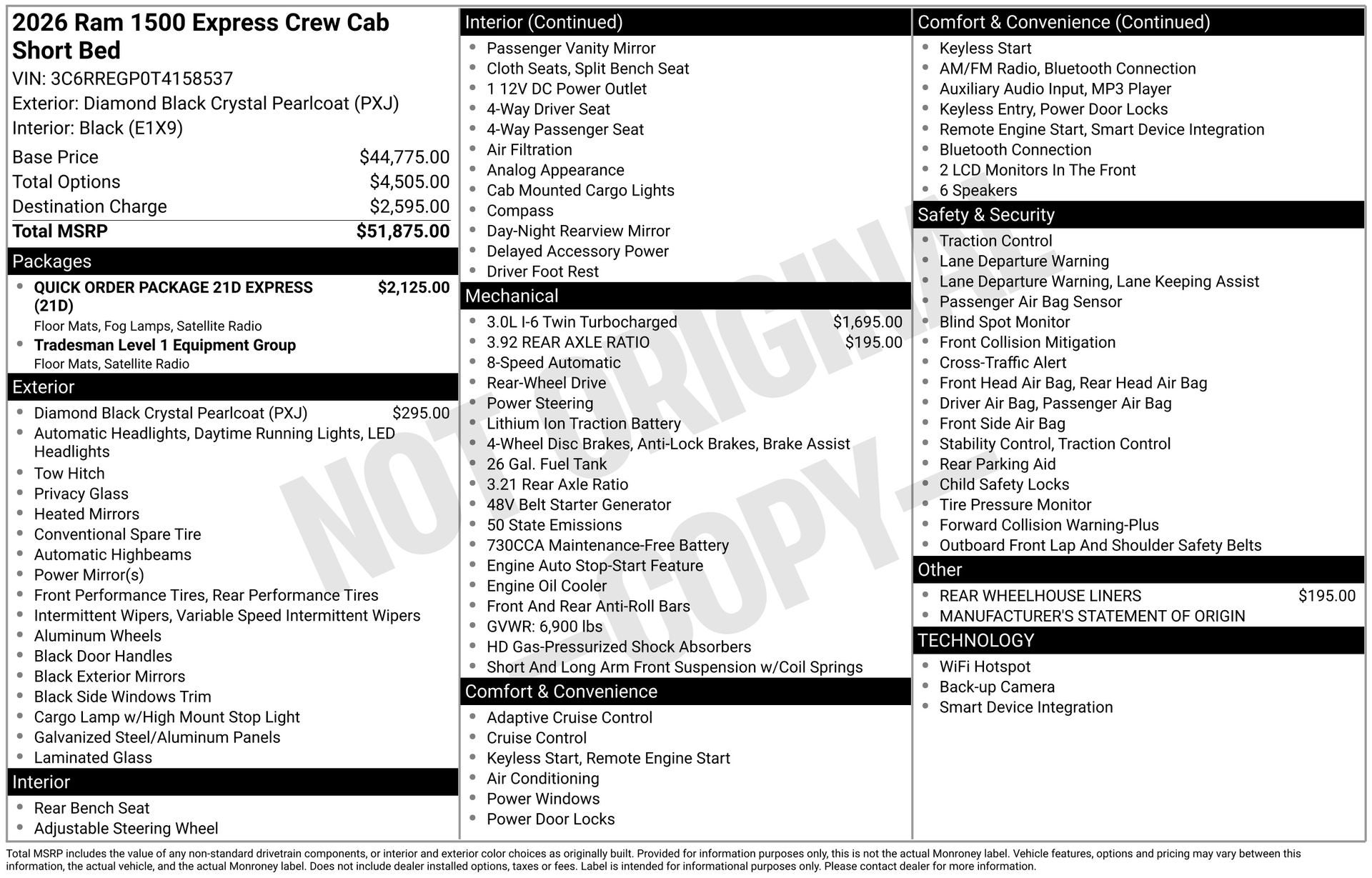 2026 RAM 1500 Express