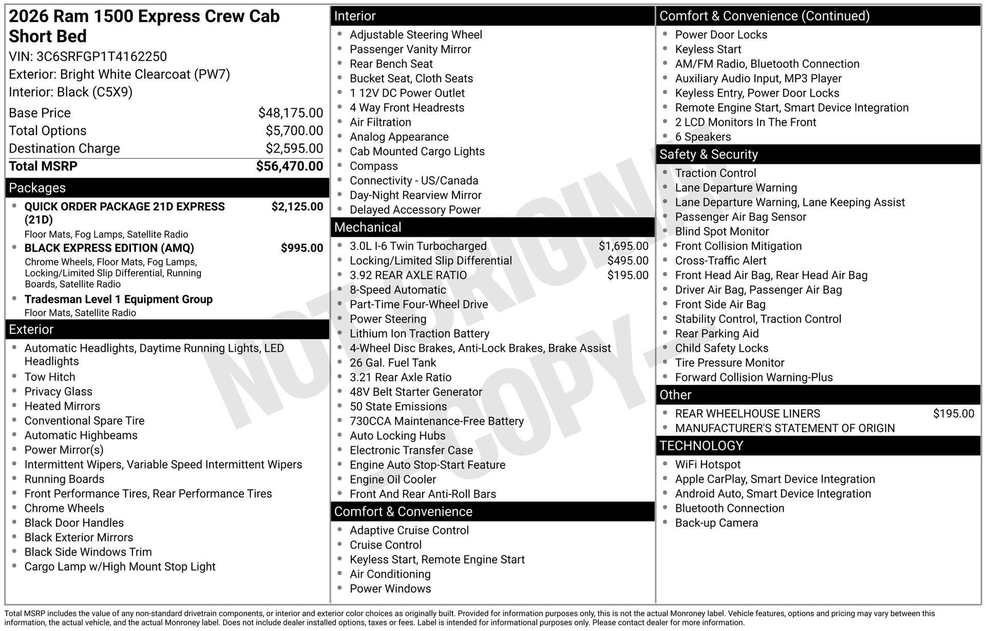 2026 RAM 1500 Express