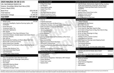 2025 Mazda Mazda CX-30 2.5 S