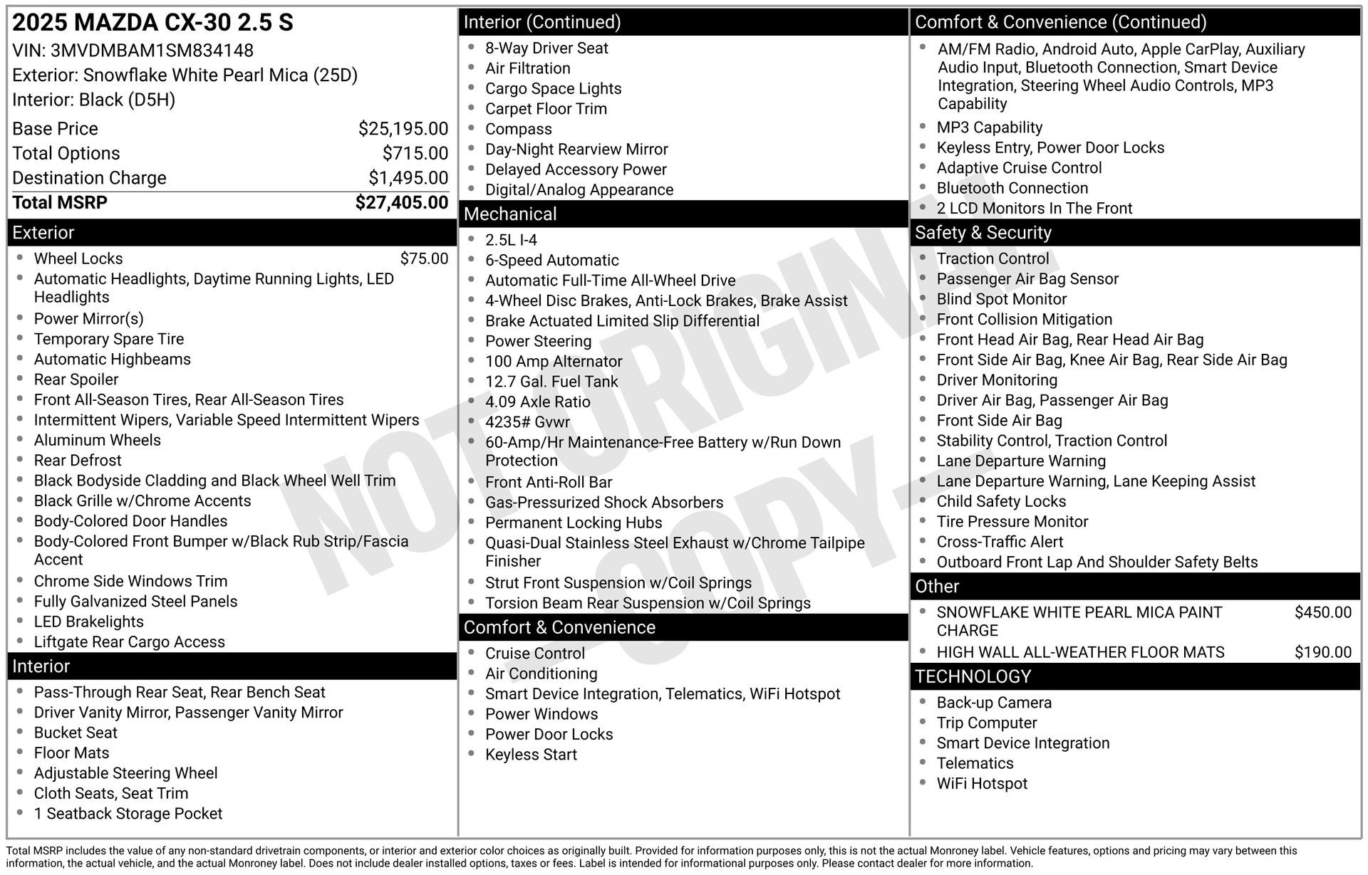 2025 Mazda Mazda CX-30 2.5 S