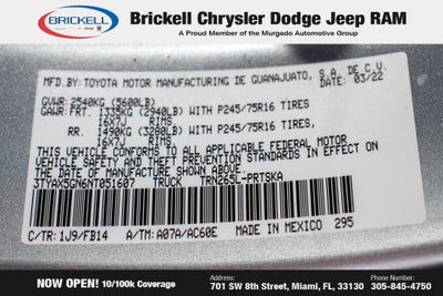 2022 Toyota Tacoma SR