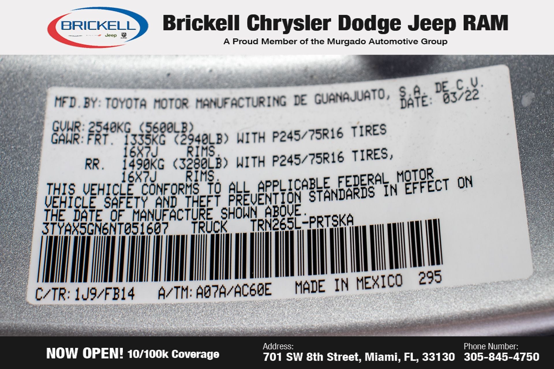 2022 Toyota Tacoma SR