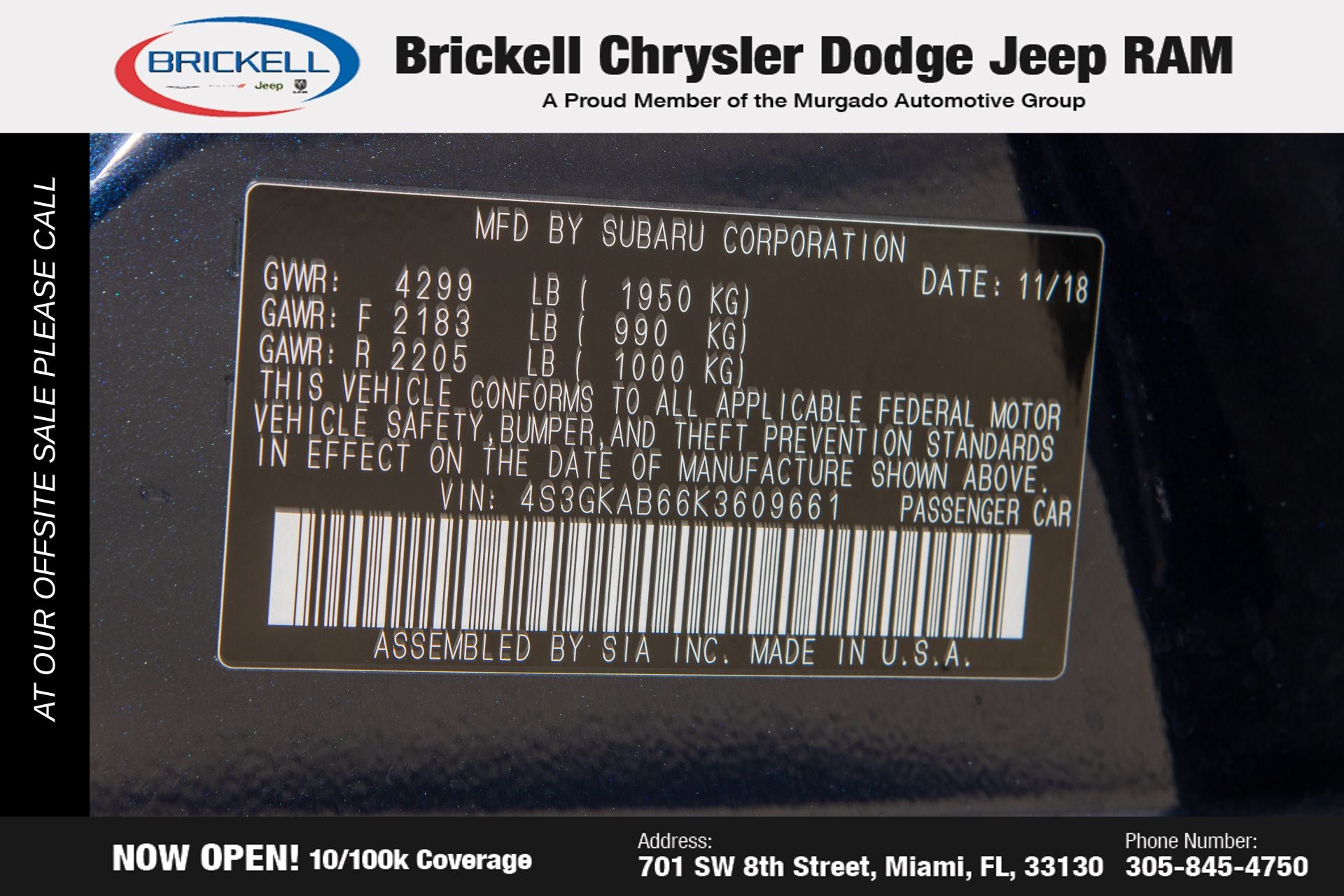 2019 Subaru Impreza 2.0i