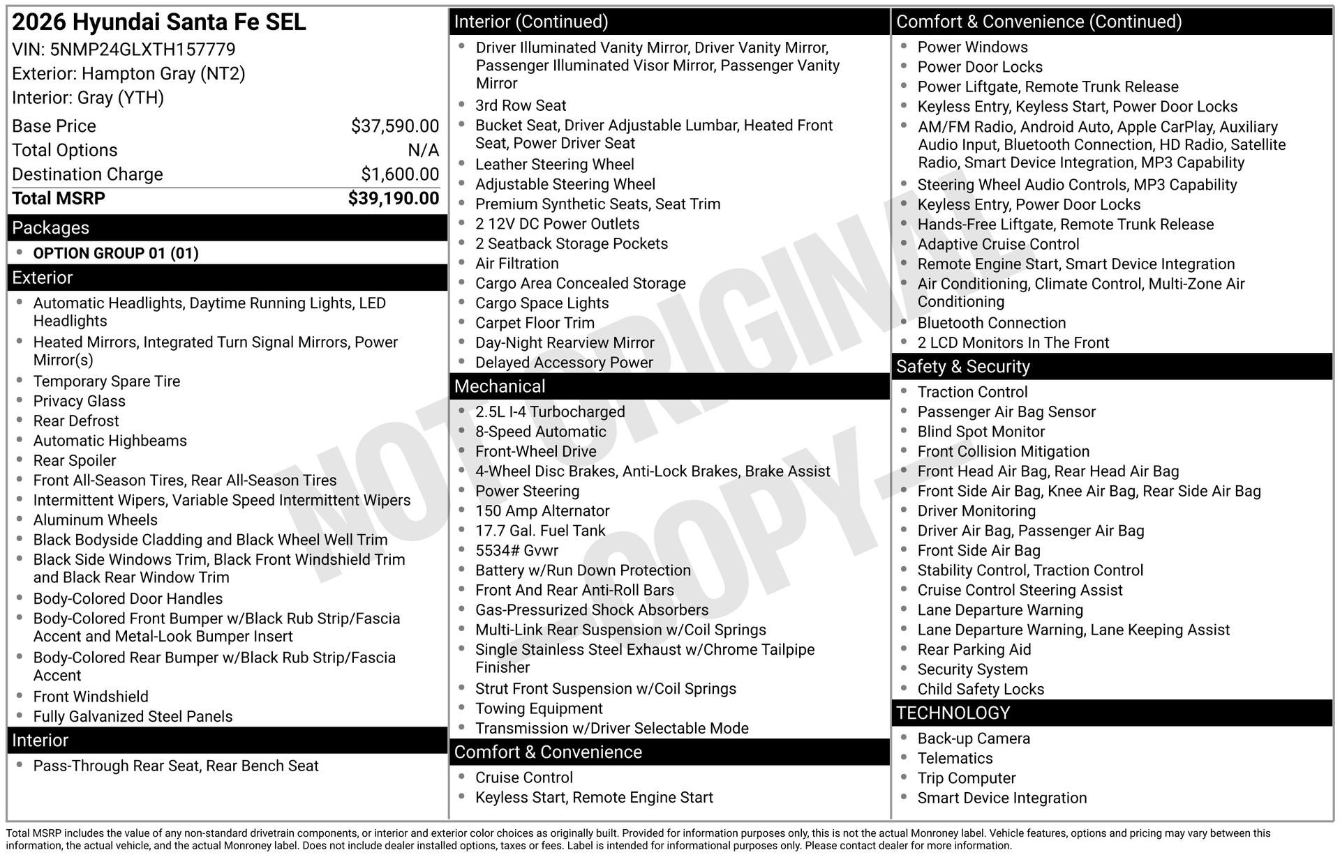 2026 Hyundai Santa Fe SEL