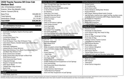 2020 Toyota Tacoma SR