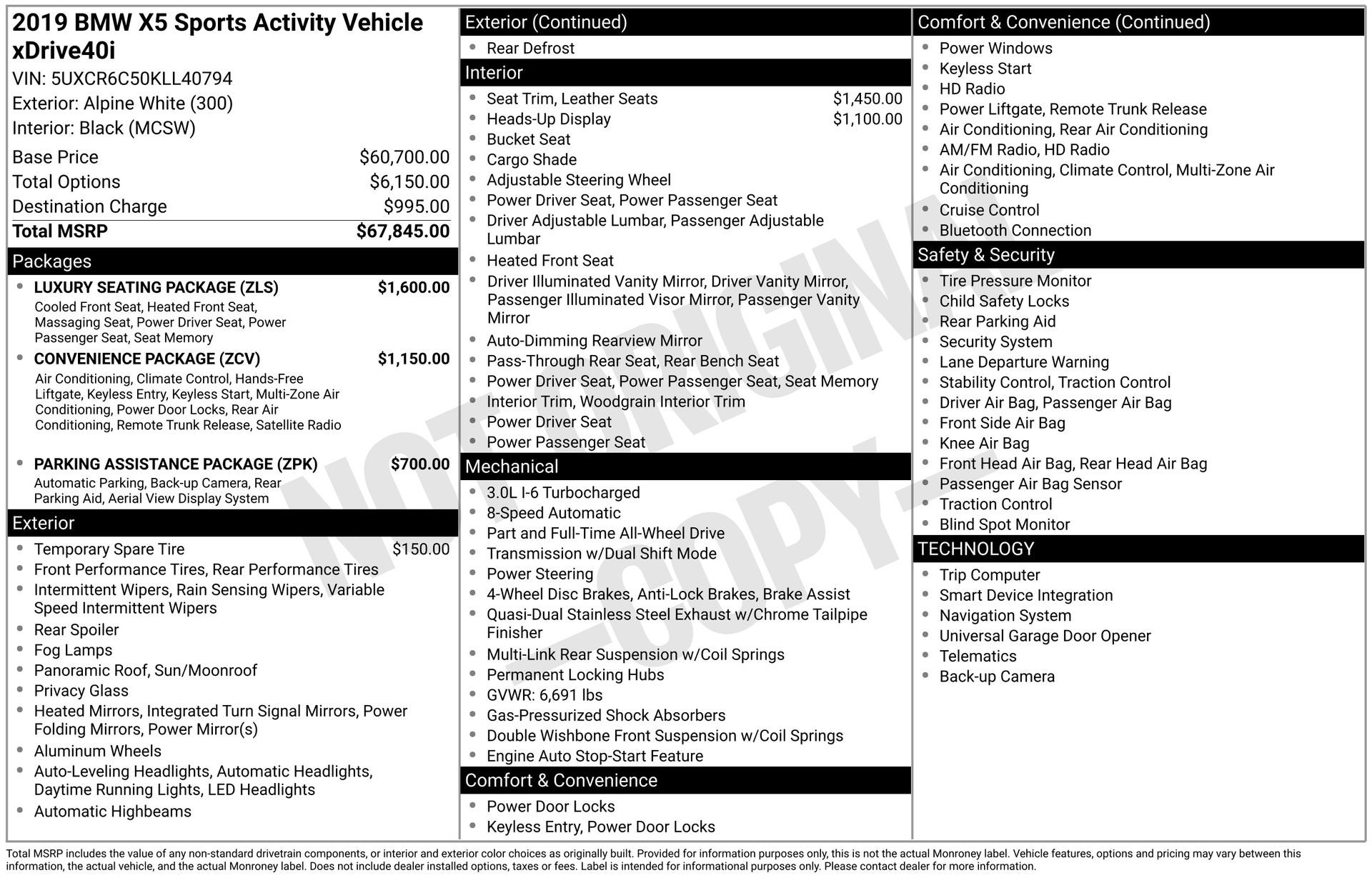 2019 BMW X5 xDrive40i