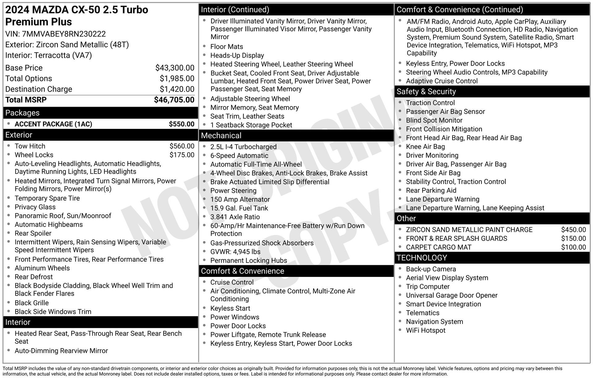 2024 Mazda Mazda CX-50 2.5 Turbo Premium Plus Package
