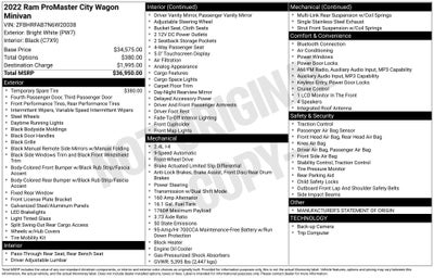 2022 RAM ProMaster City Base